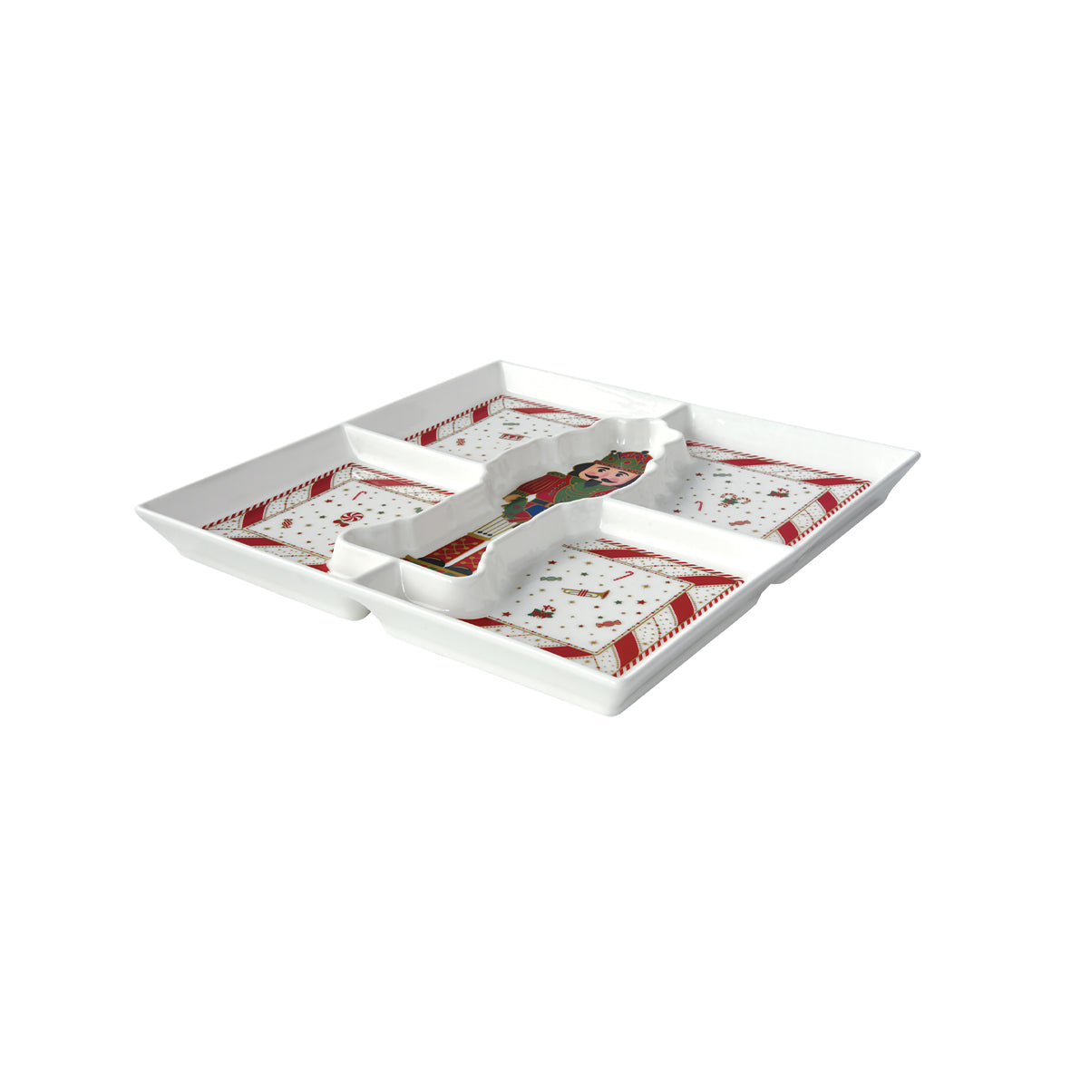Coffret Plat 25x25cm, Nutcracker Twist