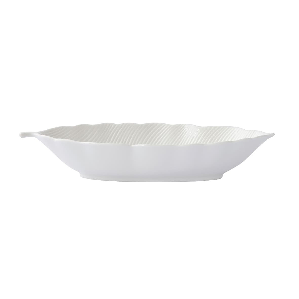 Plat creux 22x11.5cm, Leaves White, Easy Life