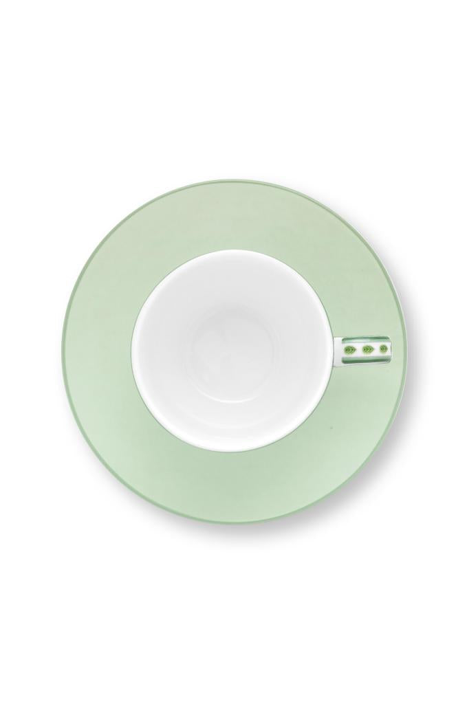 Paire tasse Expresso set 2 Lily & Lotus Light Green, Pip Studio