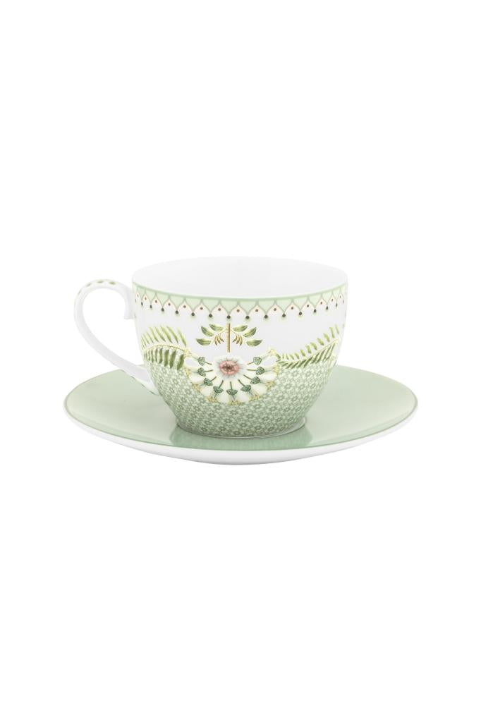 Paire tasse Expresso set 2 Lily & Lotus Light Green, Pip Studio