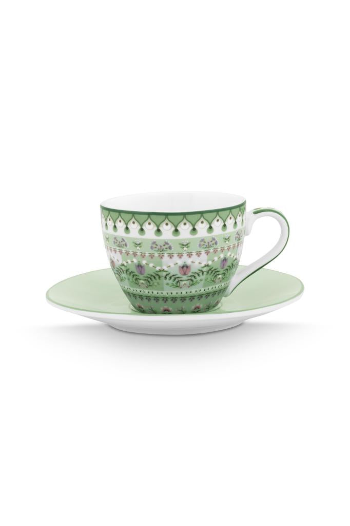 Paire tasse Expresso set 2 Lily & Lotus Light Green, Pip Studio