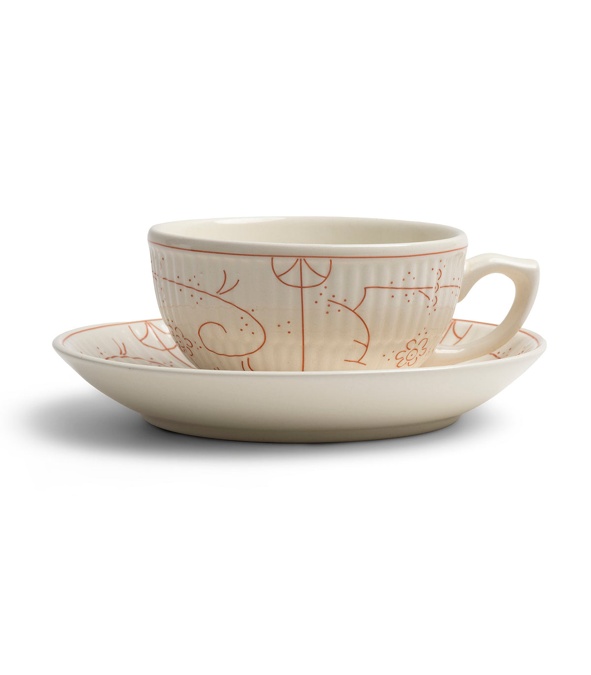 Tasse et Soucoupe 0.25L, Copenhague Coral Rose, Royal Boch