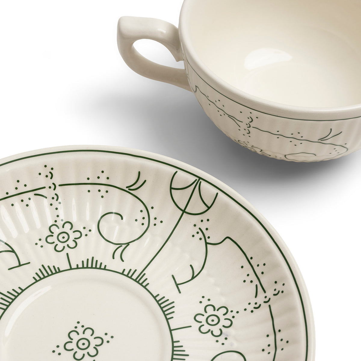 Tasse et Soucoupe Thé/Café, COPENHAGUE VIBRANT GREEN, ROYAL BOCH