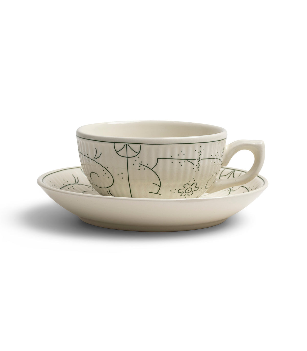 Tasse et Soucoupe Thé/Café, COPENHAGUE VIBRANT GREEN, ROYAL BOCH