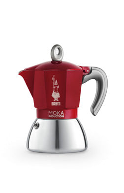 Cafetière Italienne 6 Tasses, Moka Induction Rouge, Bialetti