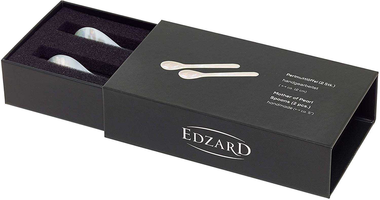 Mother of Pearl Spoons 11cm, Set of 2 Mother of Pearl, Edzard