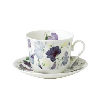 Paire Tasse Déjeuner Pois de Senteur, Bastide