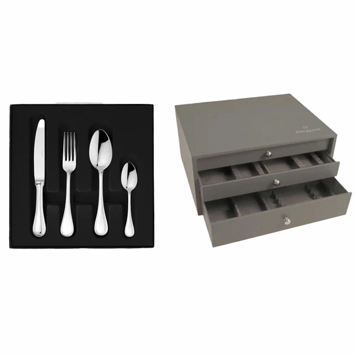 Ecrin 124 pièces, Verlaine Acier Miroir