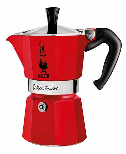 Cafetière Italienne 3 Tasses, Moka Express Rouge, Bialetti