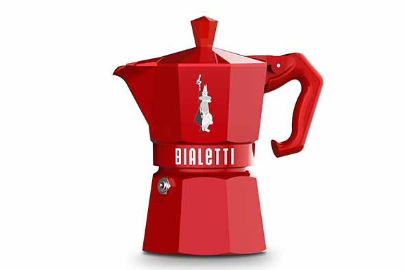 Cafetière Italienne 3 Tasses, Moka Exclusive Rouge, Bialetti