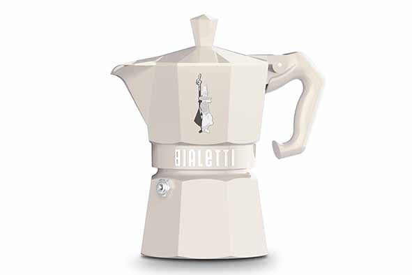 Cafetière Italienne 3 Tasses, Moka Exclusive Crème, Bialetti
