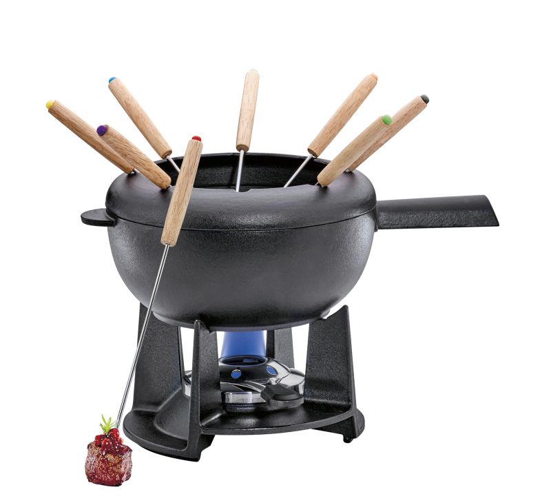 Service à Fondue 20 cm Noir Mat Saas-Fee