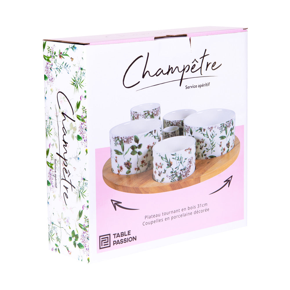 Service Apéritif 6 pièces, Champêtre, Bastide