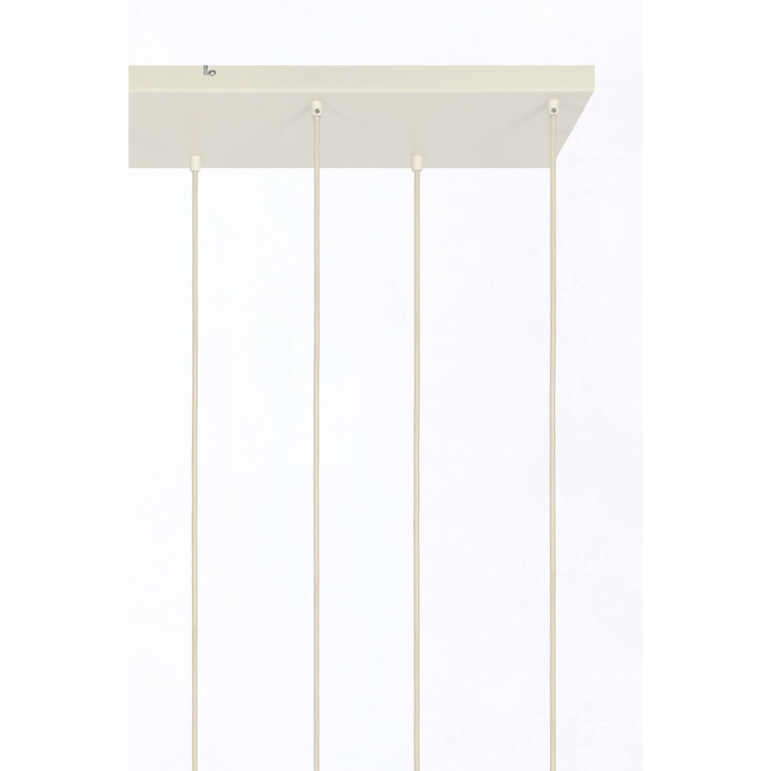 Suspension 10L 120x19x14 cm BISHO verre clair+crème, Light & Living