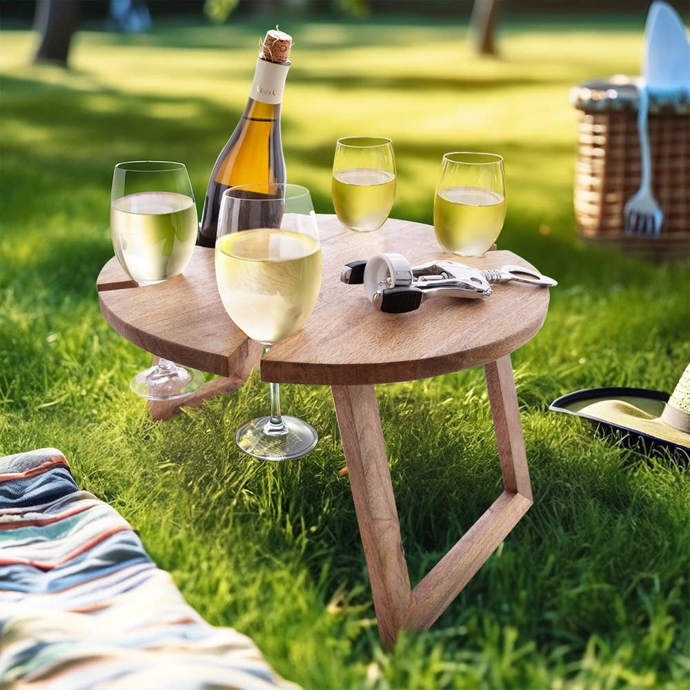 Table de pique-nique pour vin en bois pliable MANGO 39,5x24,5cm
