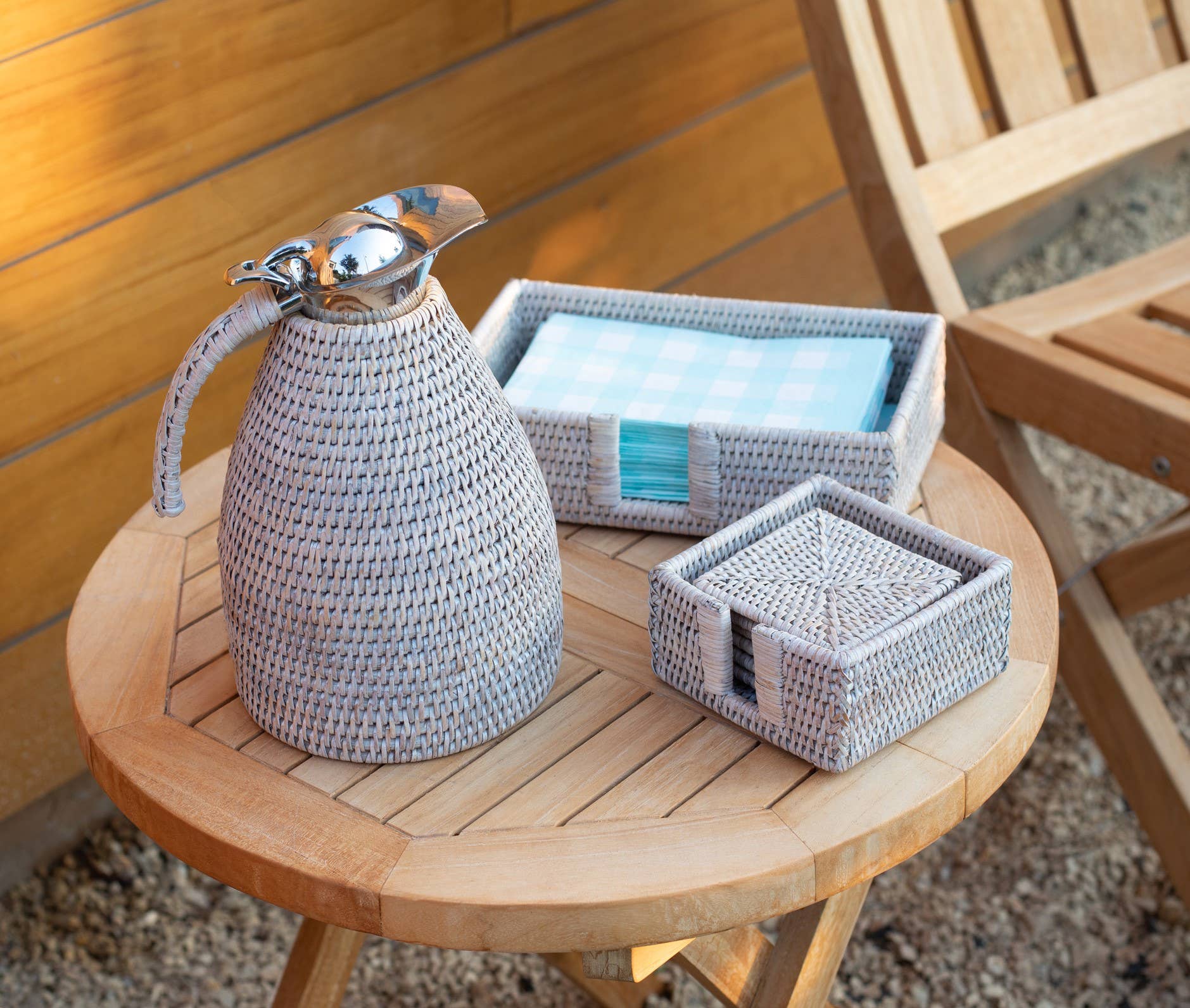 Carafe isotherme en acier inoxydable 1,5L Rattan: Tudor Noir