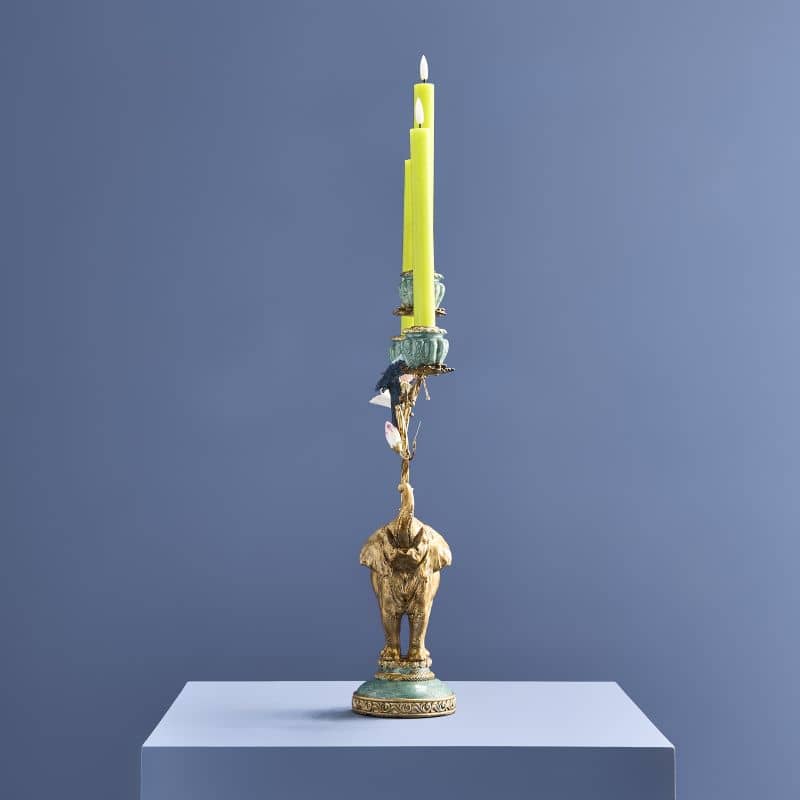 Chandelier éléphant or, poly/métal 28 x 11 x 46,5 cm: Multicolore (14)