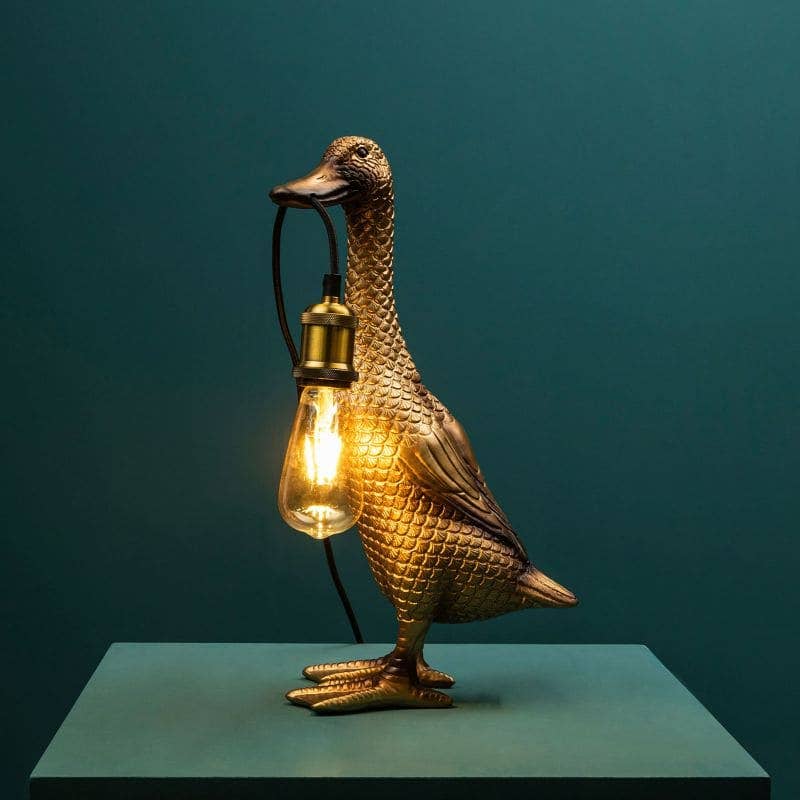 Lampe de table Canard Or 18 x 23 x 44 cm: Or (9)