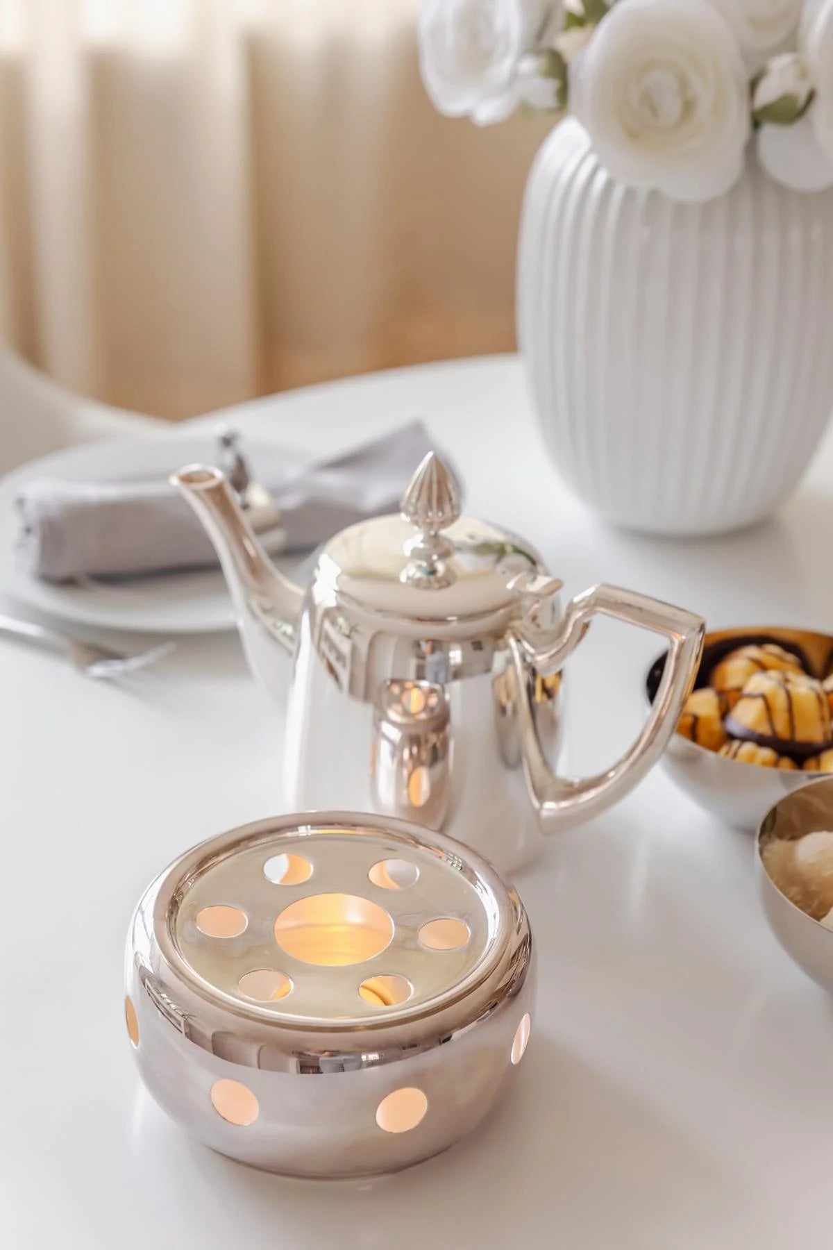 Réchaud diamètre 14 cm, hauteur 7 cm, Sheffield