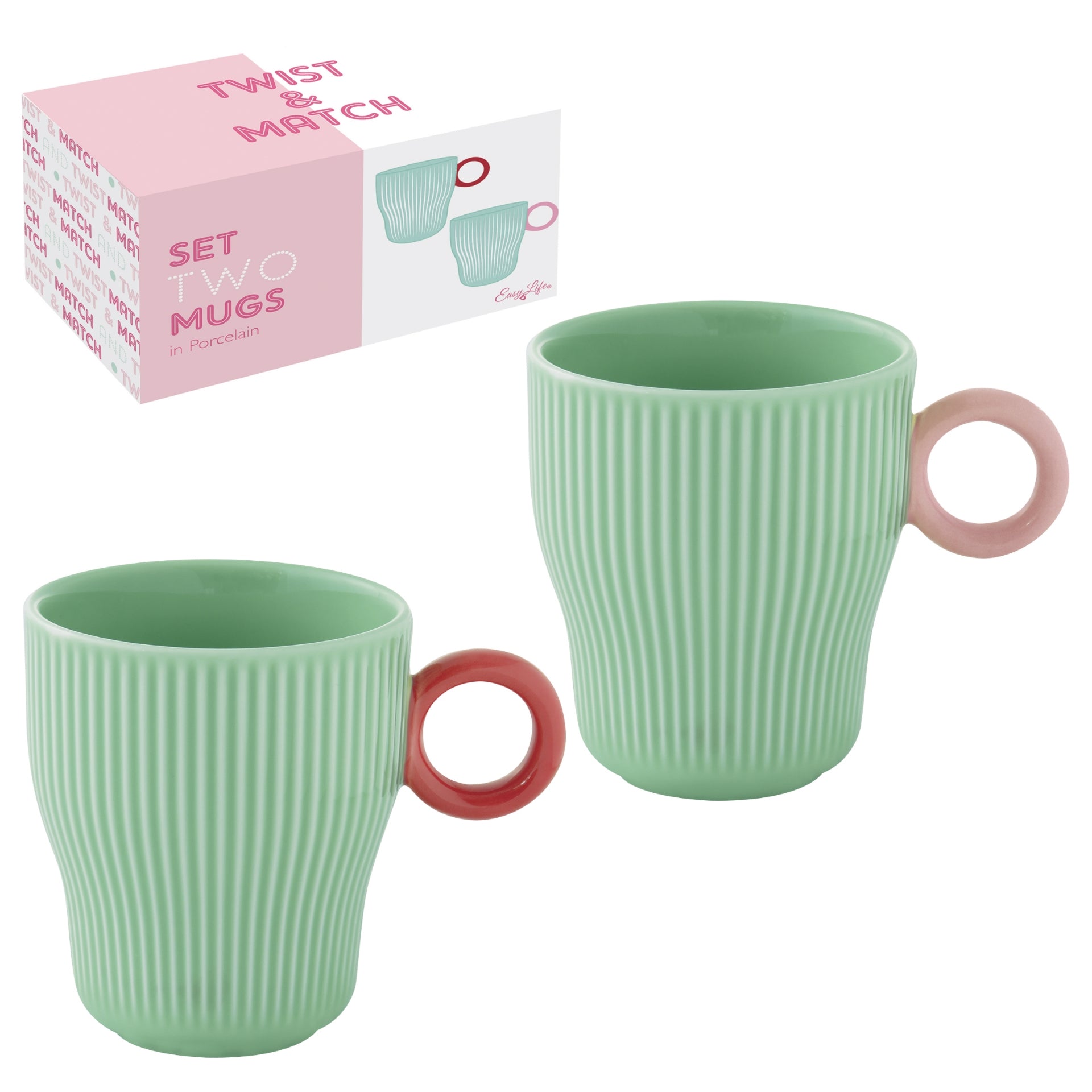 COFFRET 2 MUGS 33cl - TWIST & MATCH - BONJOUR, Easylife