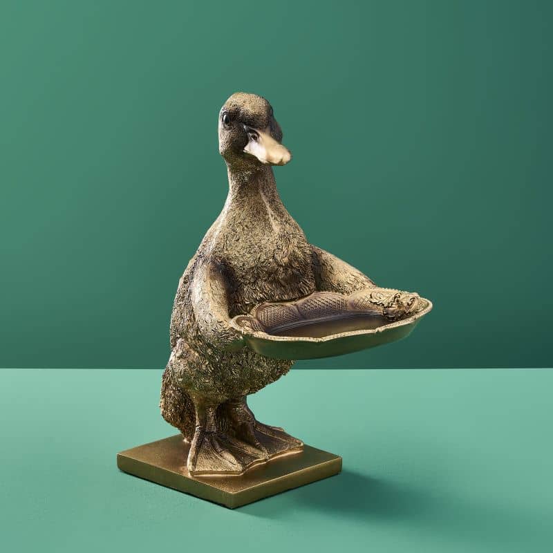 Porte-cartes Canard Or, Résine 13,5 x 18 x 25 cm: Gold (9)