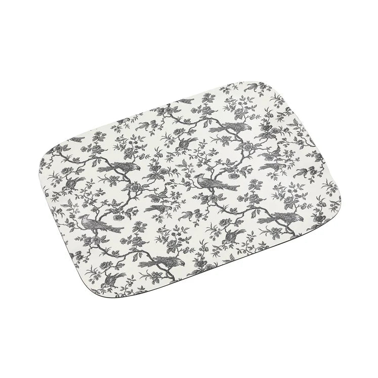 Plateau Papillon 46x36cm, Birdy Noir, Platex