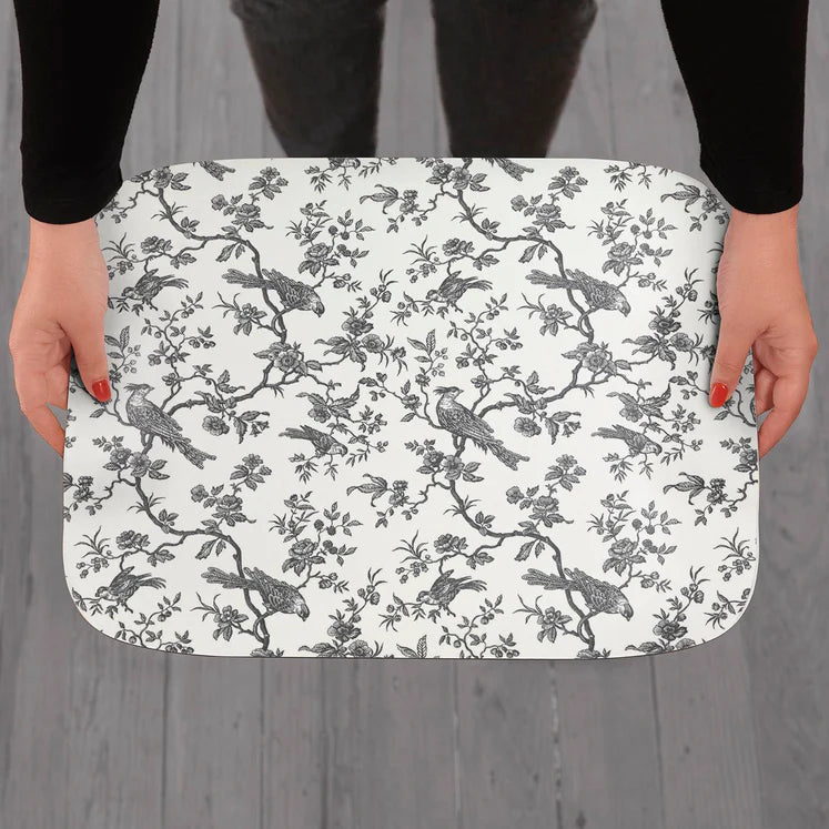 Plateau Papillon 46x36cm, Birdy Noir, Platex