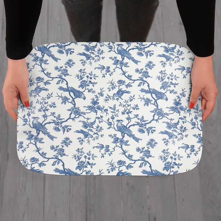 Plateau Papillon 46x36cm, Birdy Bleu, Platex