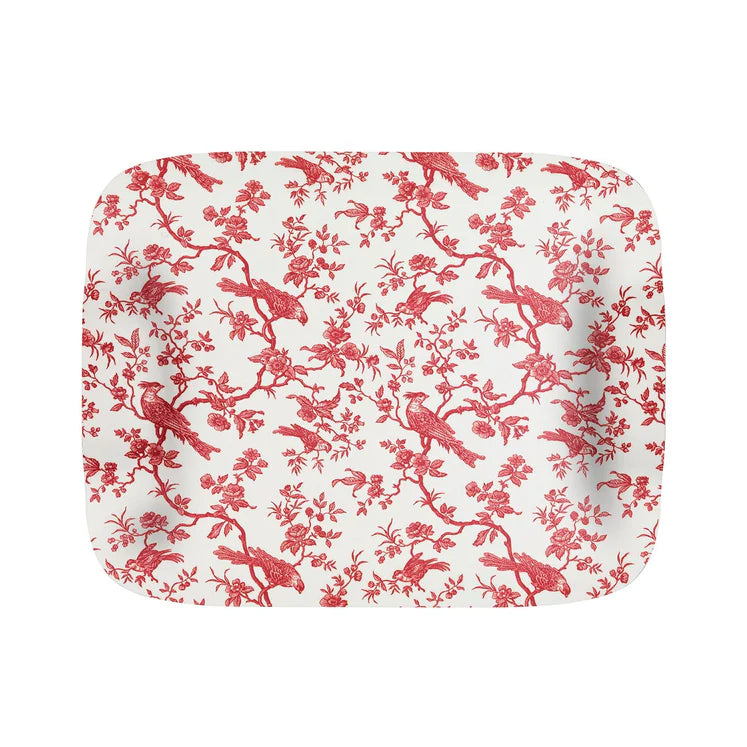 Butterfly Tray 46x36cm, Birdy Red, Platex