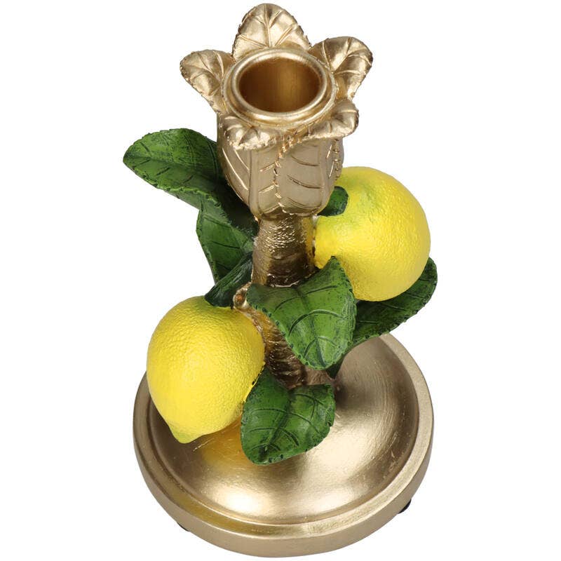 Bougeoir citron - 18 cm