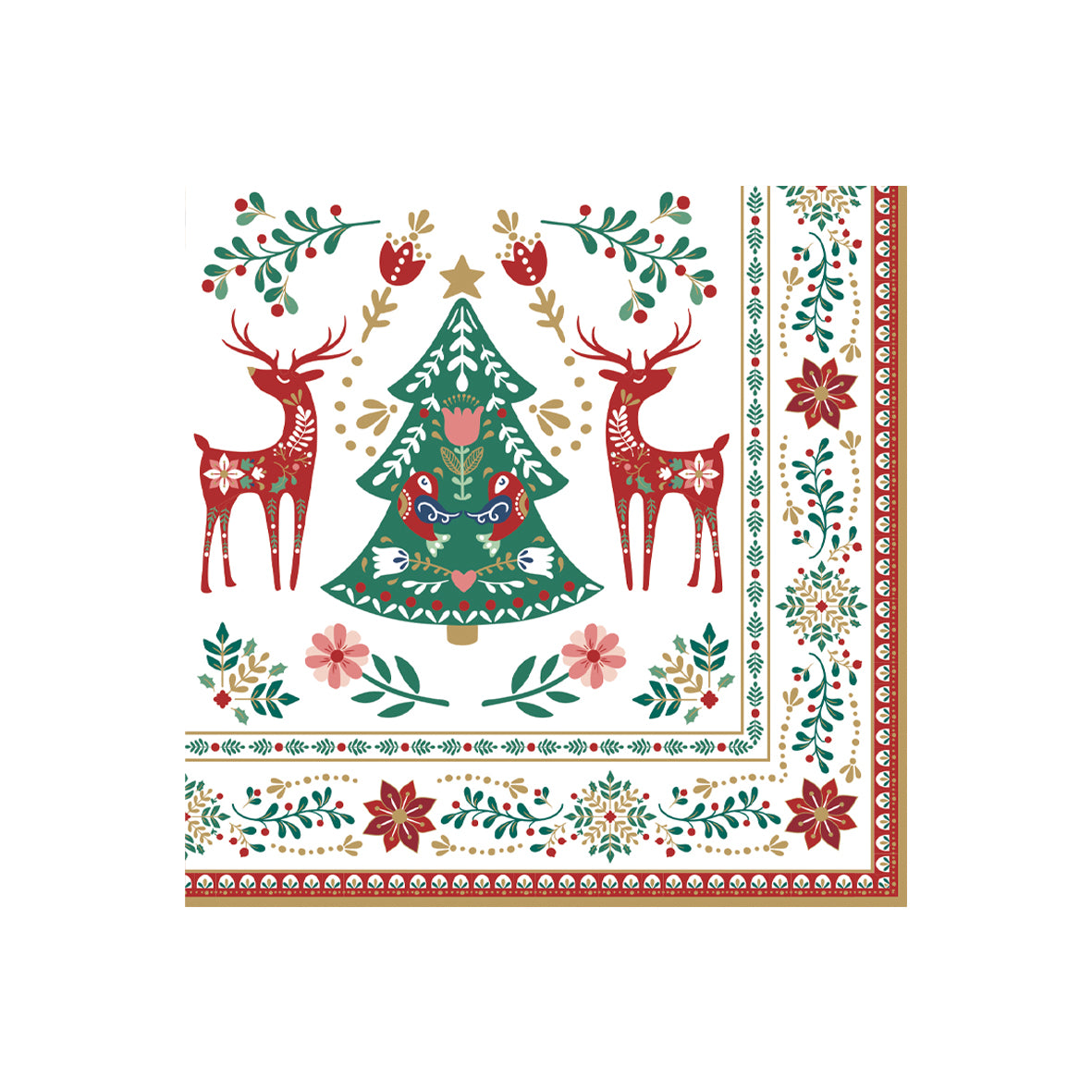 Serviettes en papier 33 x 33 cm CHRISTMAS FOLK