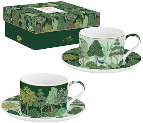 Coffret 2 tasses à thé 24cl WOODLAND, Easylife