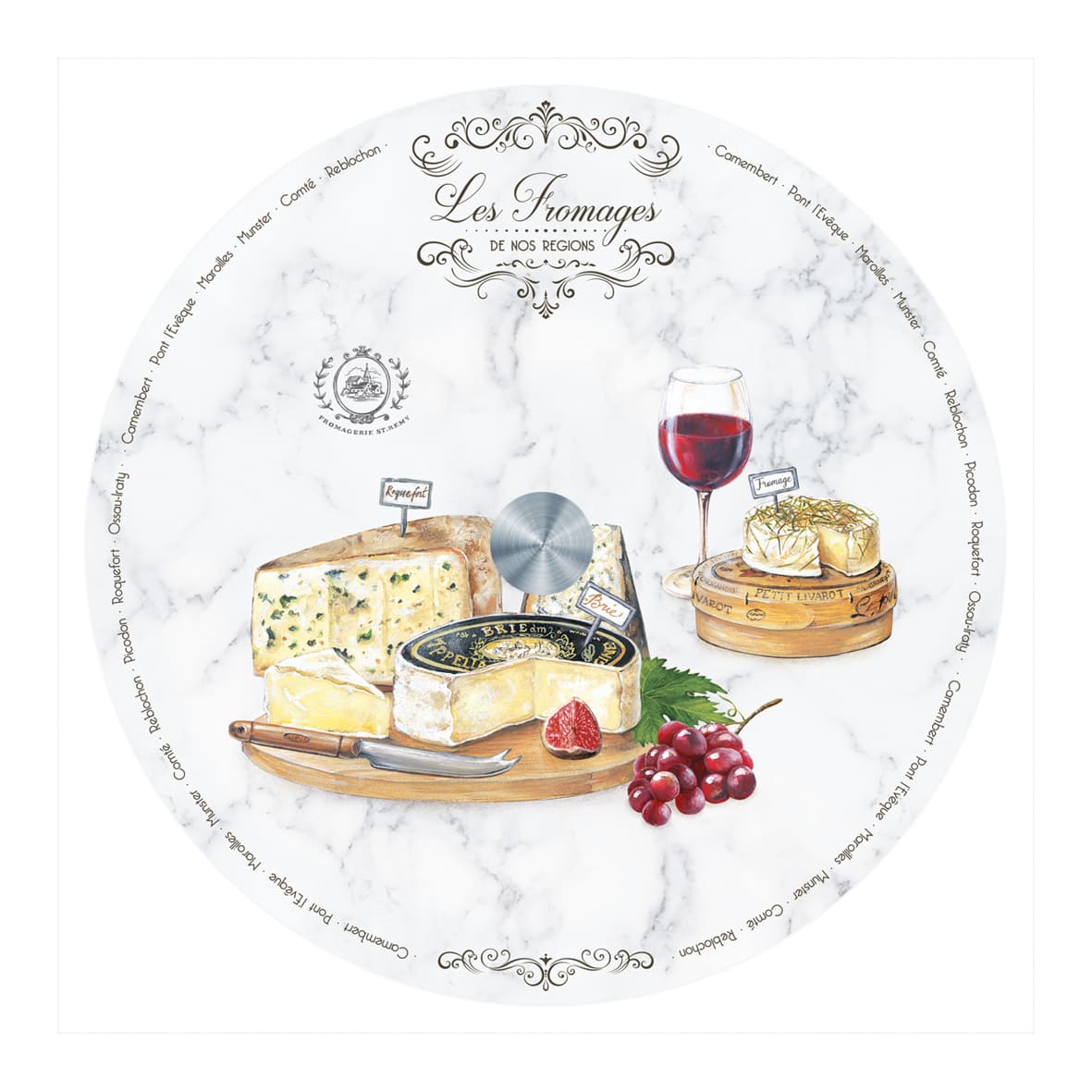 Plateau tournant 21 cm LES FROMAGES
