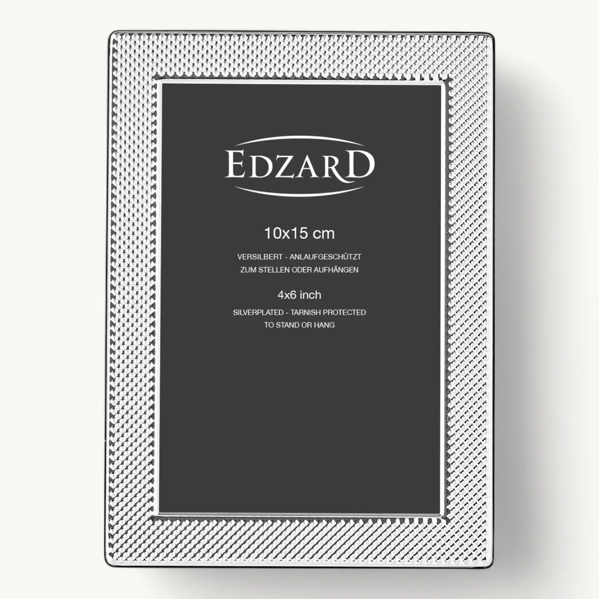 Cadre photo Cagliari (10x15 cm), élégamment argenté, résistant au ternissement, 2 fixations