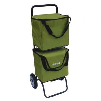 Poussette 2 roues Modulobag 2 sacs 20L vert anis, Bastide