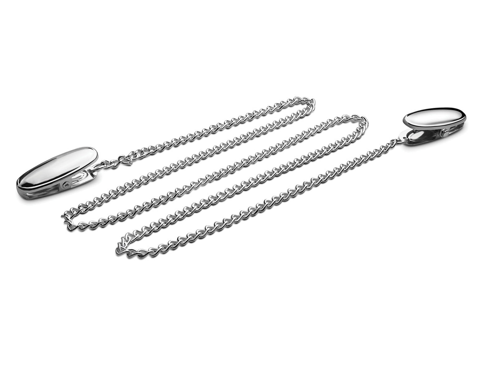 CLIPS SERV. AVEC CHAINE 65 CM , Zilverstad