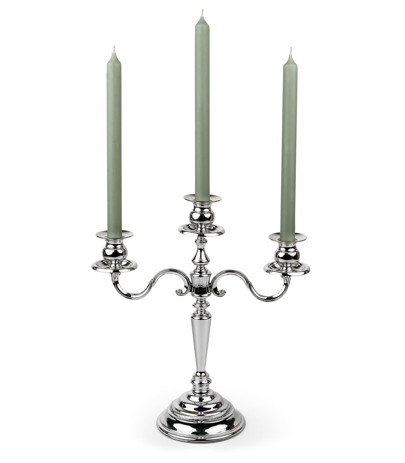 Chandelier 3 Branches 35 CM Candle Sticks, Zilverstad