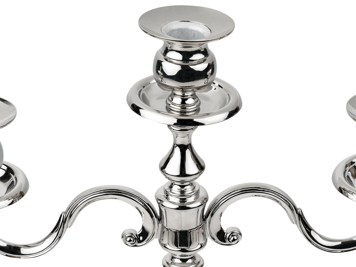 Chandelier 3 Branches 35 CM Candle Sticks, Zilverstad