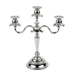 Chandelier 3 Branches 35 CM Candle Sticks, Zilverstad