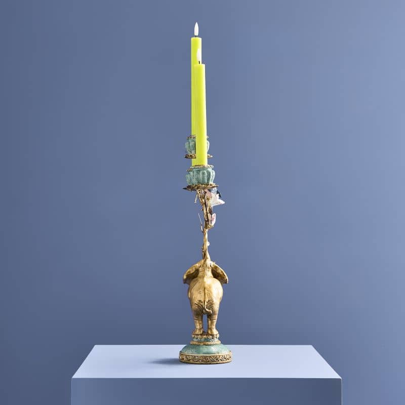 Chandelier éléphant or, poly/métal 28 x 11 x 46,5 cm: Multicolore (14)
