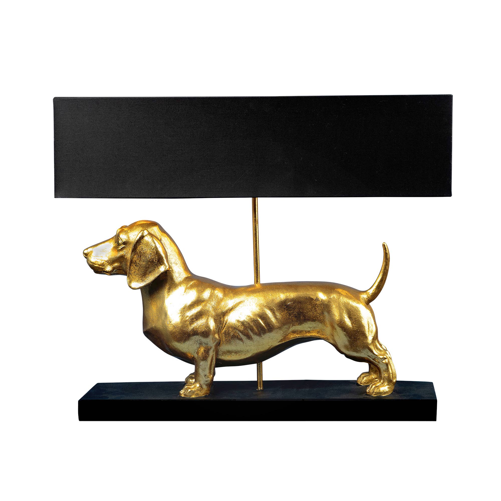 Lampe de table Teckel Vienna Noir/Or, Poly, 60 x 14 x 48: Noir (20)
