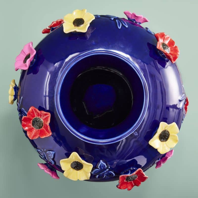 Vase Primavera Bleu, Grès 35 x 35 x 37 cm: Bleu (3)