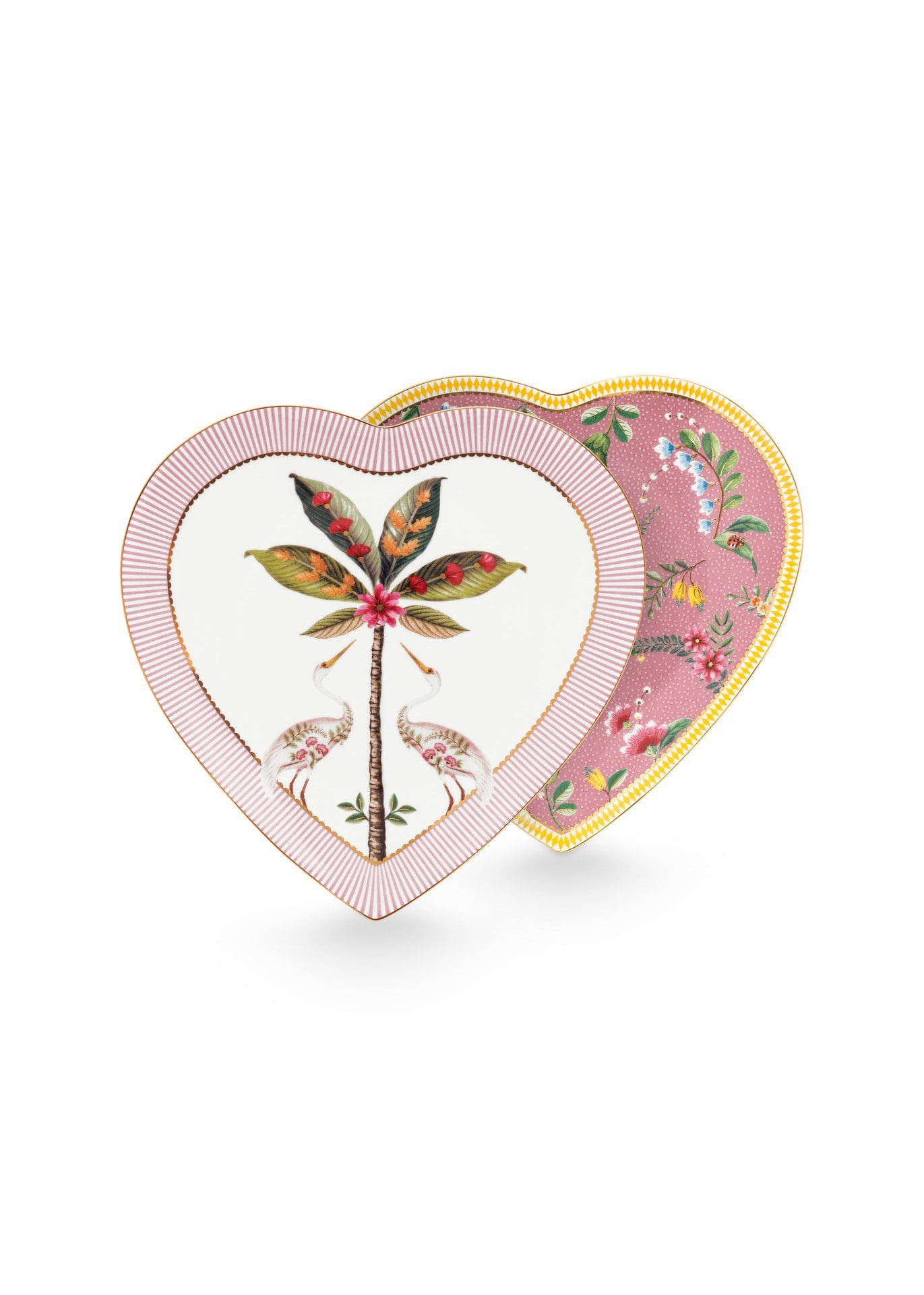 Assiette Coeur set de 2 La Majorelle Pink, Pip Studio