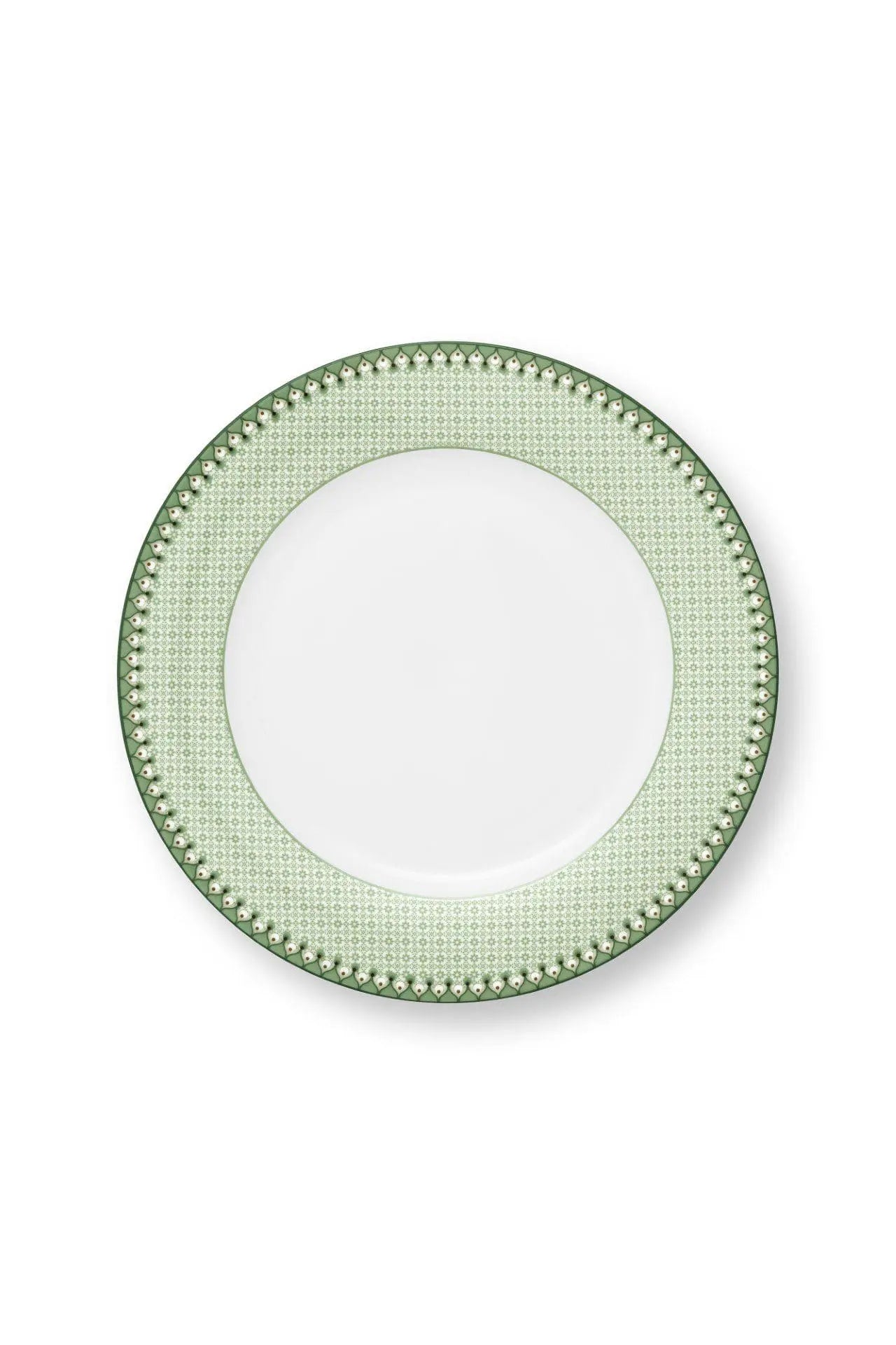 Assiette Plate 26.5cm, Lily & Lotus Tiles Light Green