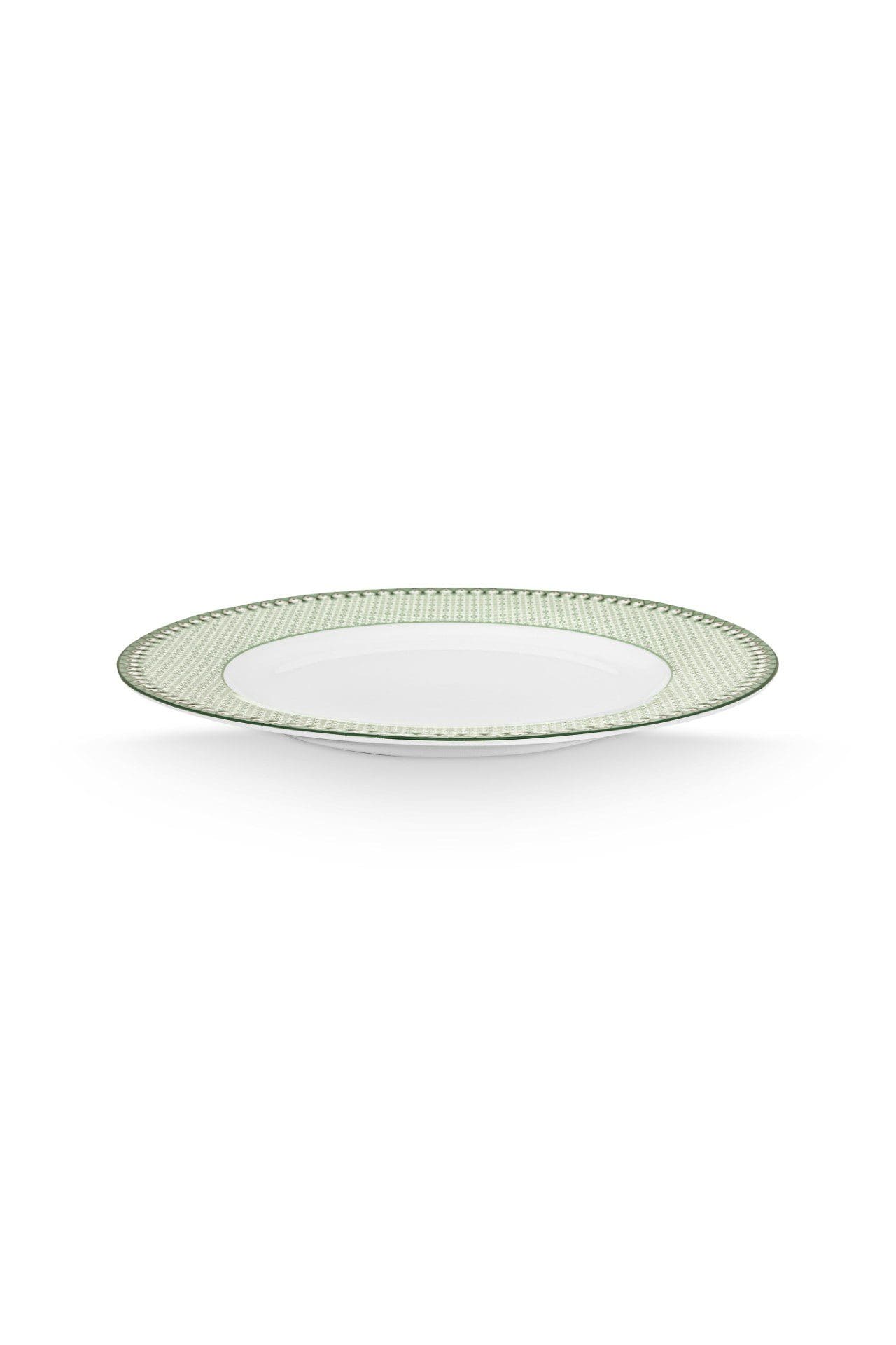 Assiette Plate 26.5cm, Lily & Lotus Tiles Light Green