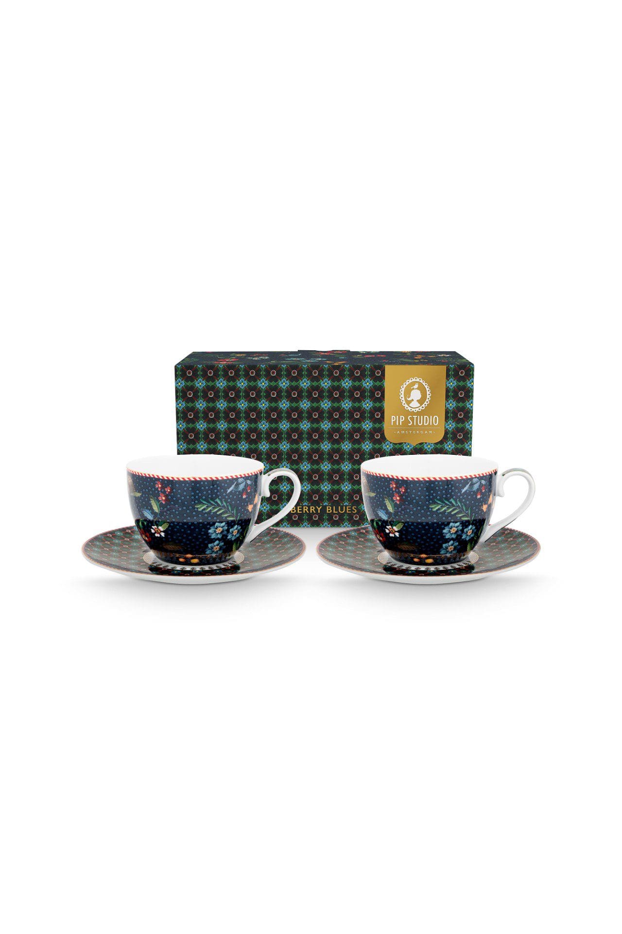 Paire Tasse Café 280 ml set de 2 Blues Berry, Pip Studio