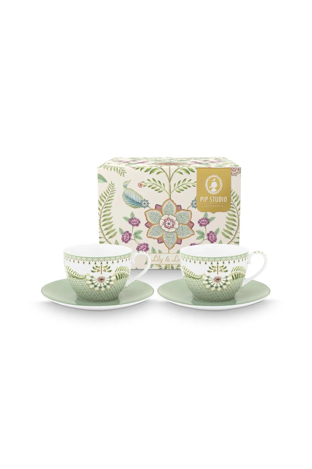 Set de 2 Tasses Thé/Café, Lily&Lotus Light Green