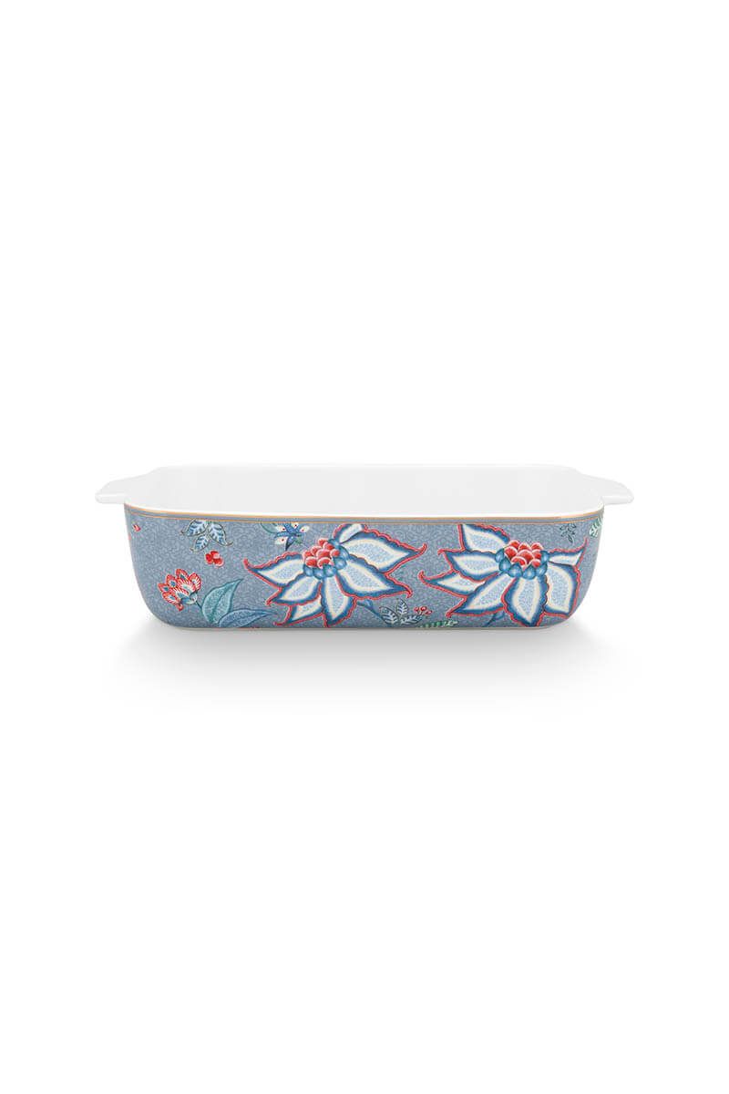 Plat à four rectangulaire, Flower Festival Light Blue, Pip Studio