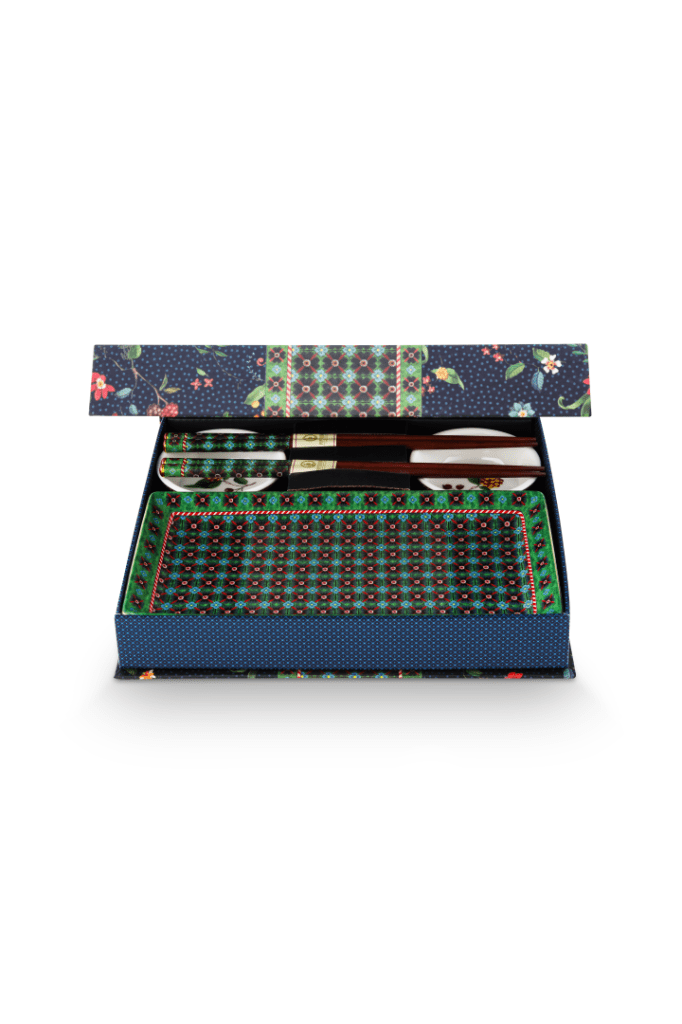 Coffret cadeau rond, oriental Berry Blues bleu, Pip Studio