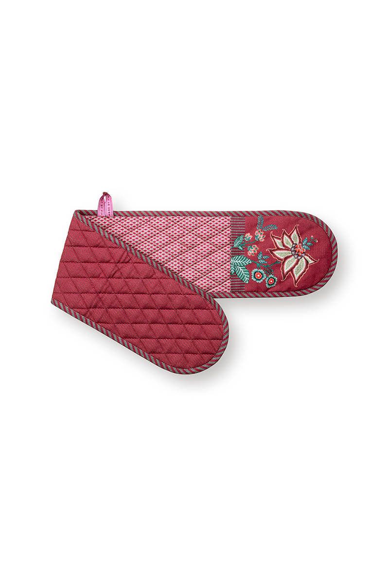 Gant de four double, Flower Festival Dark Pink, Pip Studio